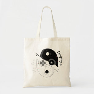 Bolsa Tote Acampar é meu reboque da lágrima de Yin Yang do