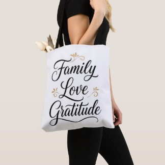 Bolsa Tote Ação de Graças Família Gratidão