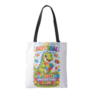 Bolsa Tote Aceitação do Autismo Saco de compras reutilizável