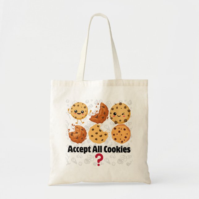 Bolsa Tote Aceitar todos os cookies?.w (Frente)