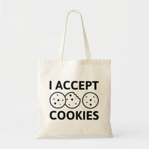 Bolsa Tote Aceito Cookies