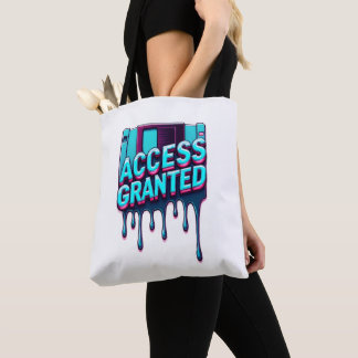 Bolsa Tote Acesso Concedido | Gráfico de Disquete de Hacker R