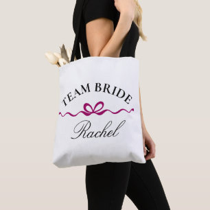 Bolsa Tote Acessório da Equipe da Noiva · Presente Personaliz