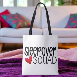 Bolsa Tote Acessório de festa personalizado do Sleepover Squa