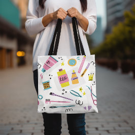 Bolsa Tote Acessórios de beleza de pastel de maquilhagem