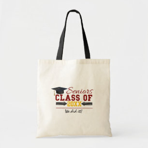 Bolsa Tote Acessórios de Formatura Vermelho e Amarelo