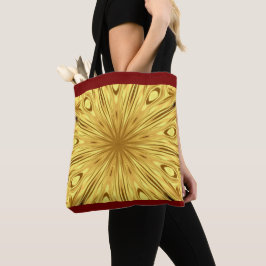 Bolsa Tote Achempong: Gilded Zenith Opulen Swirl Crimson Gold