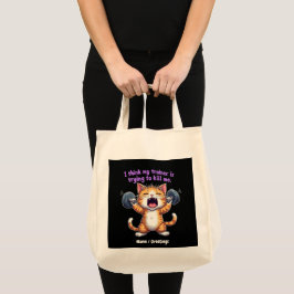 Bolsa Tote Acho Que Meu Treinador Está Tentando Me Matar Engr
