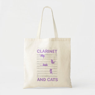 Bolsa Tote Acionado Por Clarinet E Gatinho Musical2
