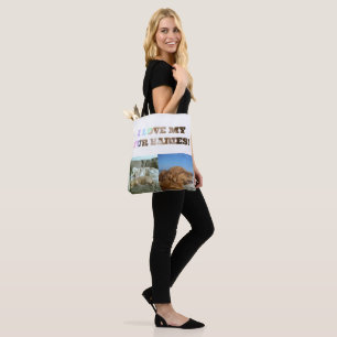 Bolsa Tote Acompanhante de Impressão de Pata com Design de Co