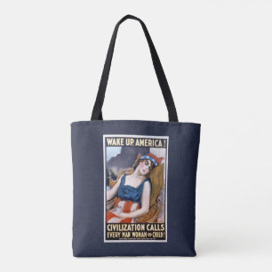 Bolsa Tote Acorde América! Arte Patriótica Vintage da Liberda