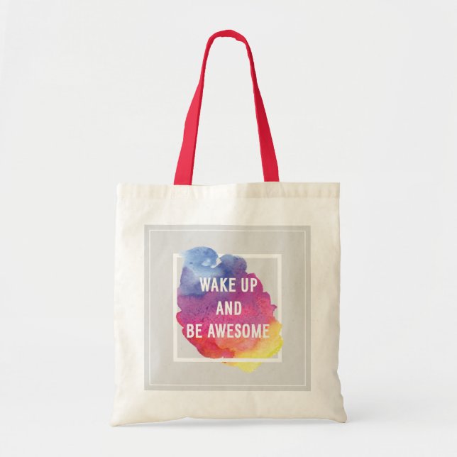 Bolsa Tote Acorde e seja impressionante (Frente)