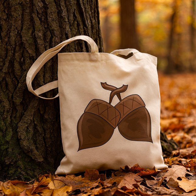 Bolsa Tote Acorns Rustic Autumn Nature (Criador carregado)