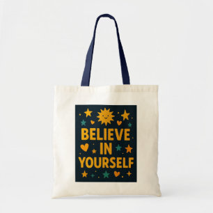 Bolsa Tote Acredite em si mesmo, motivational Cote Tote