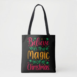 Bolsa Tote Acredite na Mágica do Natal Feliz Natal