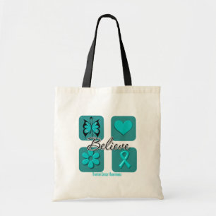 Bolsa Tote Acredite o câncer de ovário das inspirações