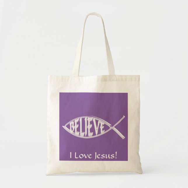 Bolsa Tote Acredite Peixe Lavanda (Frente)