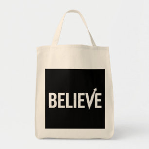 Bolsa Tote ACREDITE Tipografia Negrito Design Motivacional