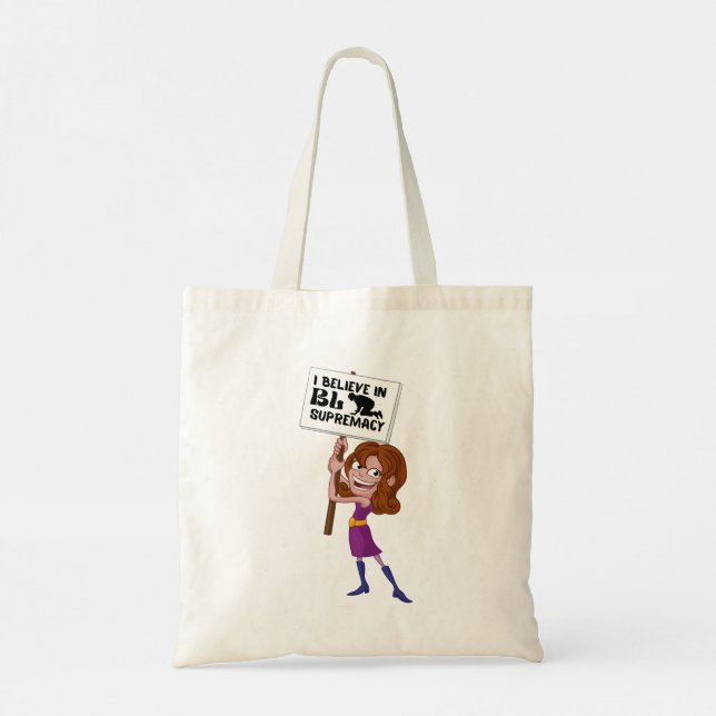 Bolsa Tote Acredito no presente de meme supremo para fujoshi  (Verso)