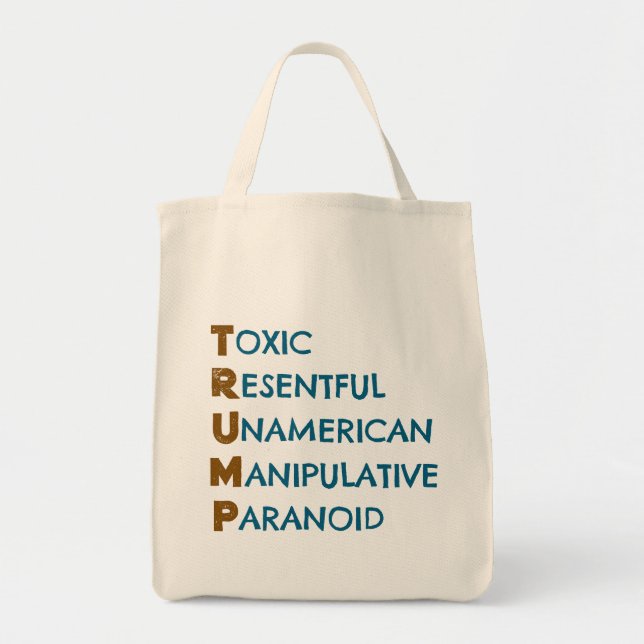 Bolsa Tote Acrônimo Antitrump Personalizável (Frente)