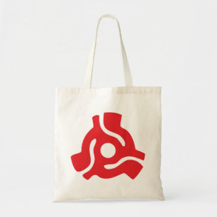 Bolsa Tote Adaptador de vinilo de 7 polegadas e 45 rpm, inser