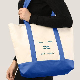 Bolsa Tote Add name blue text