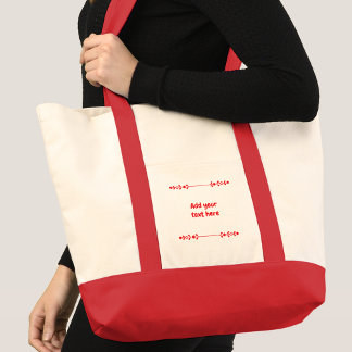 Bolsa Tote Add name red text