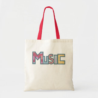 Bolsa Tote adesivo colorido de música