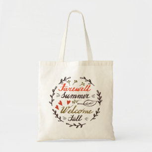 Bolsa Tote adeus verão bem-vinda outono
