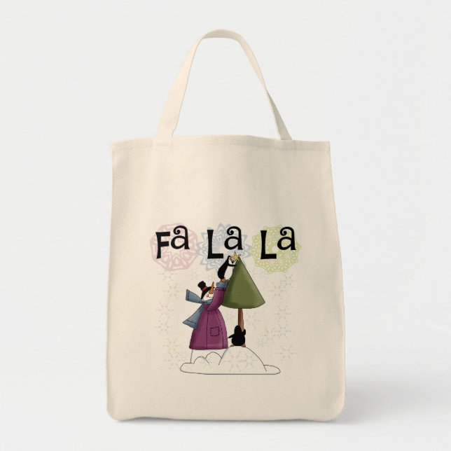 Bolsa Tote Adicionando Camisetas e presentes de Natal nas est (Frente)