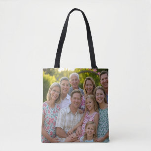 Bolsa Tote Adicionar Foto de Reunião da Família Personalizar