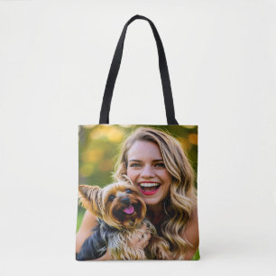 Bolsa Tote Adicionar Foto de Yorkshire Terrier Personalizar