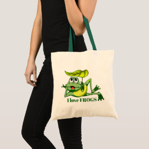 Bolsa Tote Adicionar mensagem aos amantes do sapo