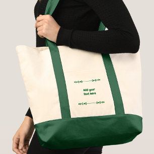 Bolsa Tote Adicionar nome em texto verde
