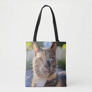 Bolsa Tote Adicionar Personalização de Foto de Cat