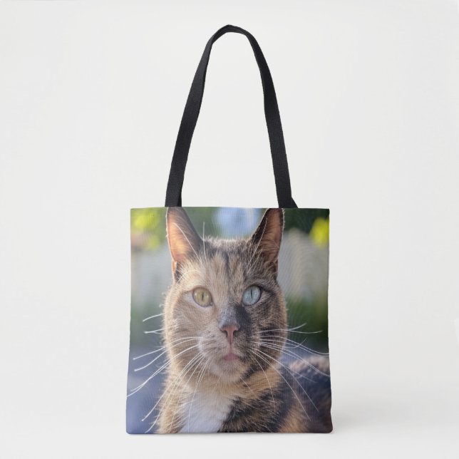 Bolsa Tote Adicionar Personalização de Foto de Cat (Frente)