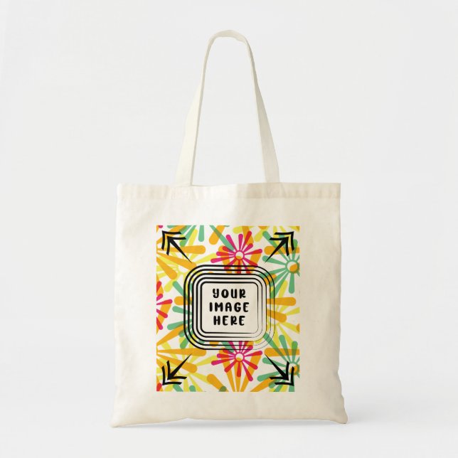 Bolsa Tote Adicionar seu próprio modelo de foto de imagem per (Frente)