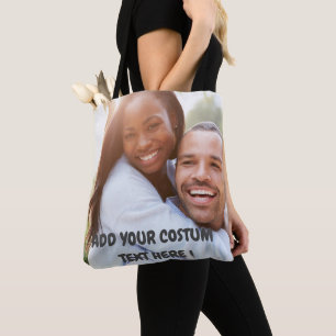 Bolsa Tote Adicionar Sua Própria Foto Personalizada