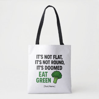 Bolsa Tote Adicionar Texto/Nome Sacola de Compras de Brócolis