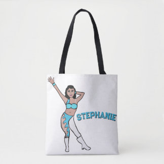 Bolsa Tote Adicionar um nome Aqua Swirl #2
