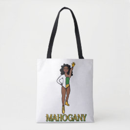 Bolsa Tote Adicionar um Nome Dançarino Verde Branco #1