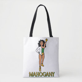 Bolsa Tote Adicionar um Nome Dançarino Verde Branco #2