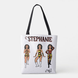 Bolsa Tote Adicionar um Nome Dançarino Vermelho Camuflado Ama