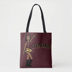 Bolsa Tote Adicionar Um Nome Estilo Maroon Tiger #3