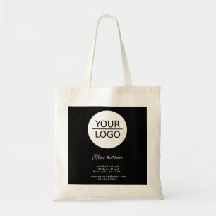 Bolsa Tote Adicione seu logotipo a preto de promoção de tex