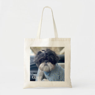 Bolsa Tote Adicione seu próprio cachorro de foto personalizad