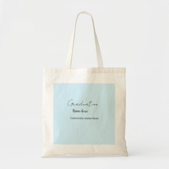Bolsa Tote adicione seu texto simples graduado adicione o nom (Frente)