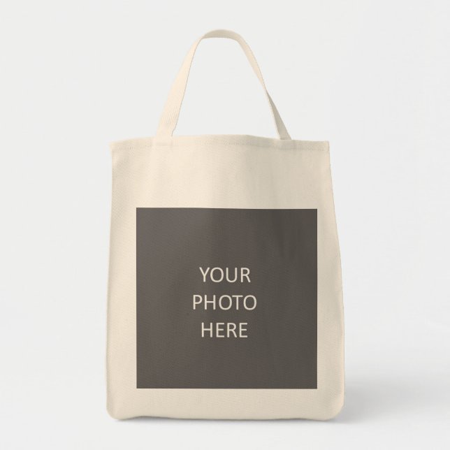 Bolsa Tote Adicione sua imagem foto imagem logotipo (Frente)
