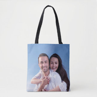 Bolsa Tote Adicione sua própria foto feita sob encomenda