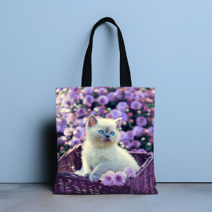 Bolsa Tote Adicione Sua Própria Pet De Gato Do Kitten Fotográ